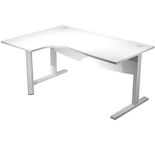 Bureau compact 90° gauche avec voile de fond Visual - Artarredi