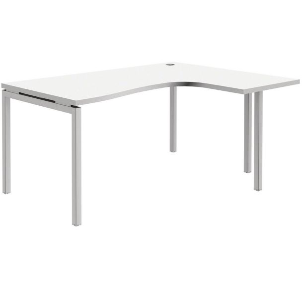 Bureau compact Open - Blanc/blanc