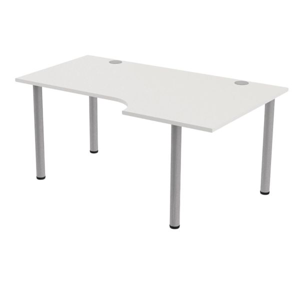 Bureau compact Tubo droite retour 100 cm