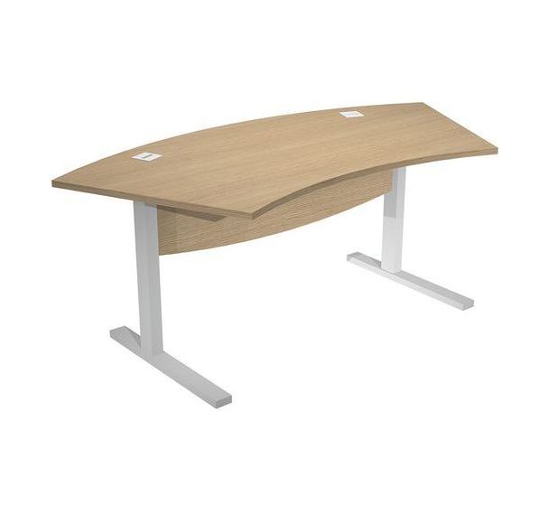 Bureau de direction à voile de fond et pieds L métal Visual