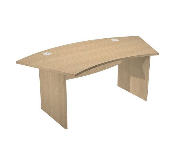 Bureau de direction avec pieds panneaux Visual - Chêne