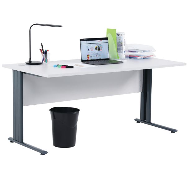 Bureau droit - Gris clair - Manutan Expert