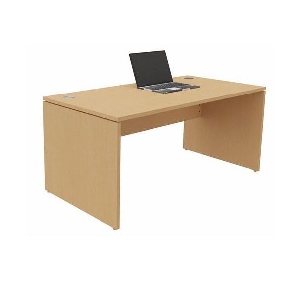 Bureau droit - Piétement panneau - Hêtre - Manutan Expert
