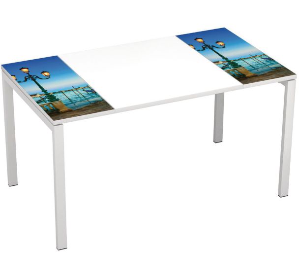 Bureau droit 140x80cm plateau Décor Easy Office - Meet By Paperflow