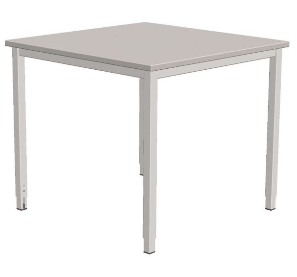 Bureau droit Combi-Classic - Gris - Piètement ajustable