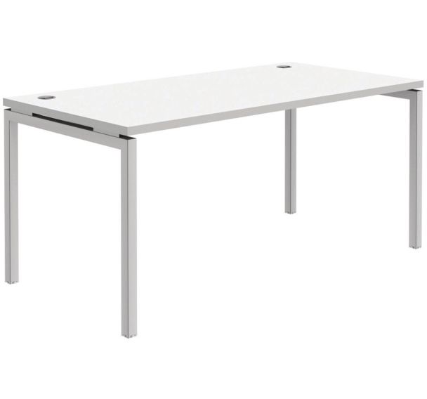 Bureau droit Open - Blanc/blanc