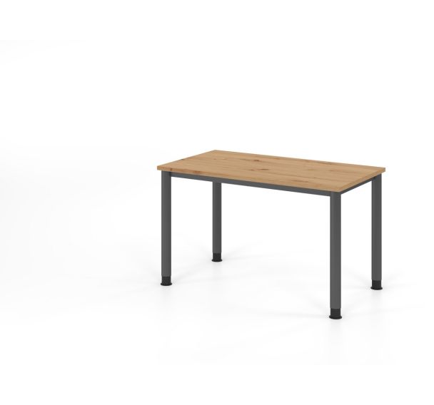 Bureau droit à 4 pieds ronds - 120x67 cm - Hammerbacher