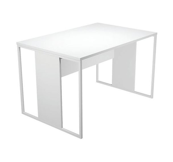 Bureau droit à pieds cadres métal section carrée Razor - Artarredi