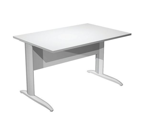 Bureau droit avec pieds L en métal Fast - 120 cm - Artarredi