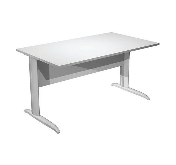 Bureau droit avec pieds L en métal Fast - 140 cm - Artarredi