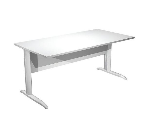 Bureau droit avec pieds L en métal Fast - 160 cm - Artarredi