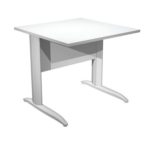 Bureau droit avec pieds L en métal Fast - 80 cm - Artarredi