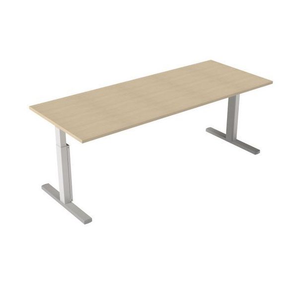 Bureau droit avec piétement réglable en T - Inesa