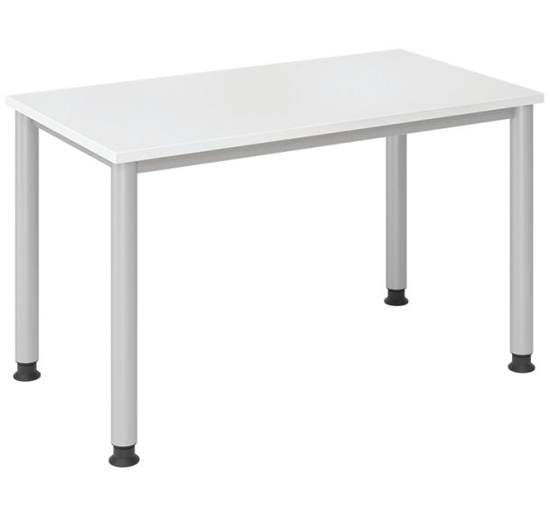 Bureau droit pieds ronds 120 cm - Hammerbacher