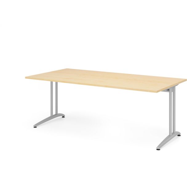 Bureau droit piètement en C - 200x100 cm - Hammerbacher