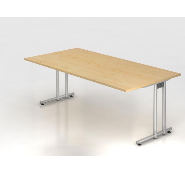 Bureau droit piètement en C série NS2E - 200x100 cm - Hammerbacher