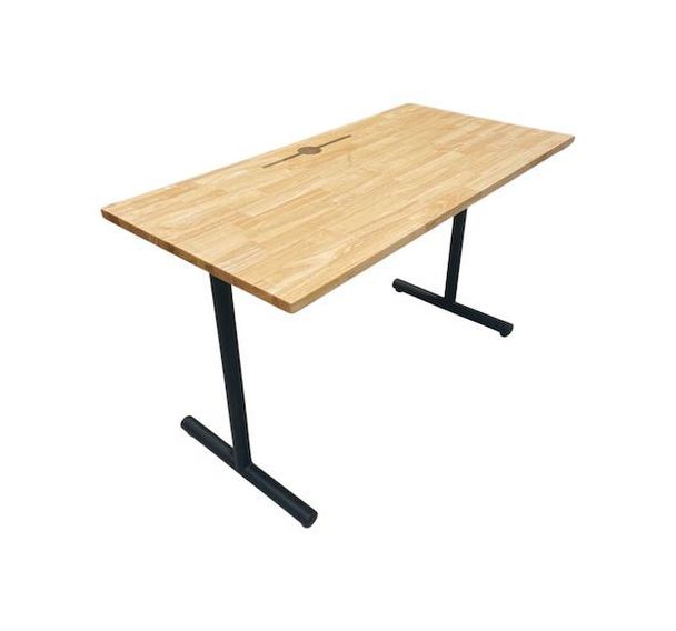 Bureau droit reconditionné 150x75x76 - Bois et métal