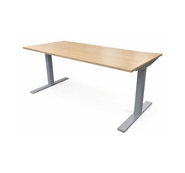 Bureau droit simple reconditionné - 160 x 80cm - Chêne clair