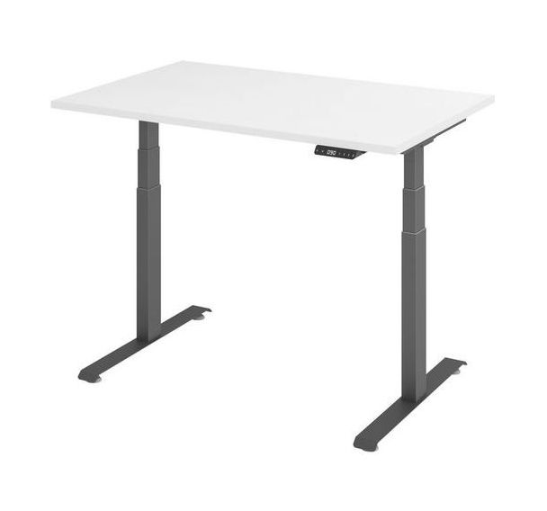 Bureau électrique 120 x 80 cm piétement graphite - Manutan Expert