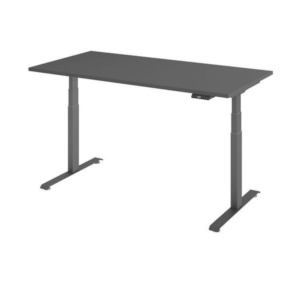 Bureau électrique 160 x 80 cm piétement graphite - Manutan Expert