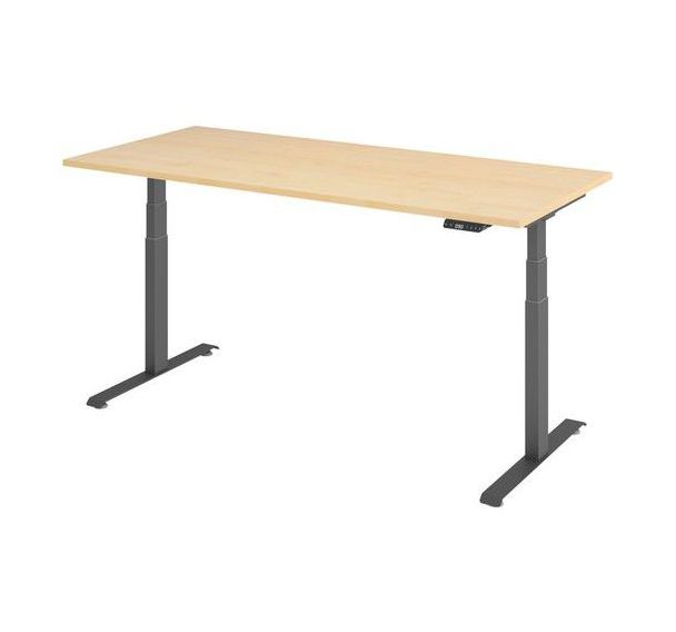 Bureau électrique 180 x 80 cm piétement Graphite - Manutan Expert