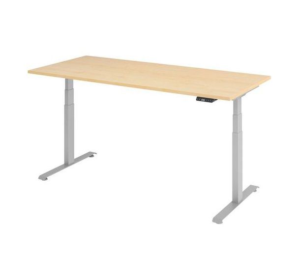 Bureau électrique 180 x 80 cm piétement Gris - Manutan Expert