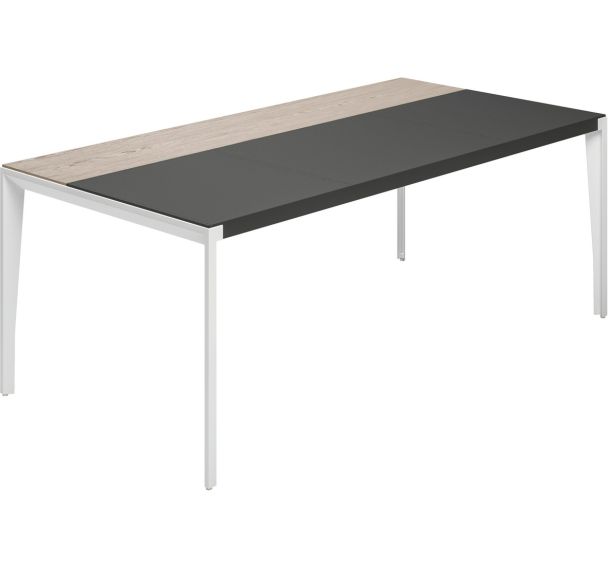 Bureau gamme X9 placage bois - 221 cm - Quadrifoglio