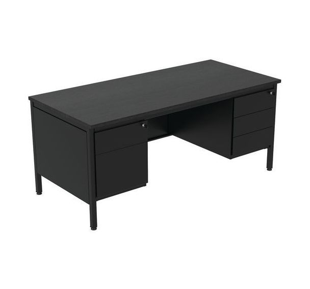 Bureau ministre Confort 2 avec caisson - 180 cm