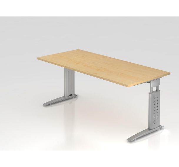 Bureau piètement en C série US19 - 180x80 cm - Hammerbacher