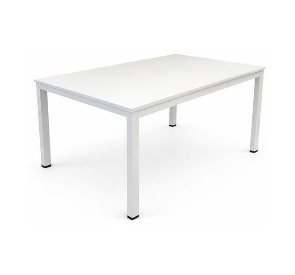 Bureau reconditionné - 120 x 80 cm - Pieds U - Blanc