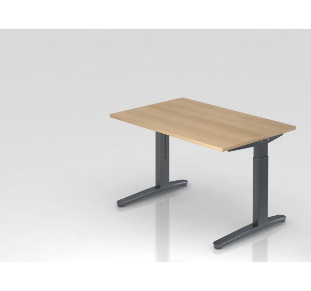 Bureau rectangulaire XB - Plateau chêne - 120x80 cm - Hammerbacher