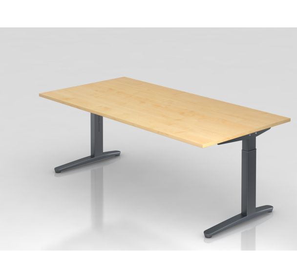 Bureau rectangulaire série XB - 200x100 cm - Hammerbacher