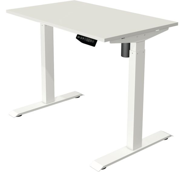 Bureau réglable Move 1 - Piètement blanc - 100x60 cm - Kerkmann