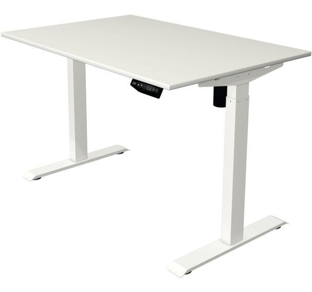 Bureau réglable Move 1 - Piètement blanc - 120x80 cm - Kerkmann