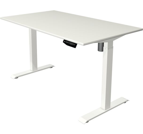 Bureau réglable Move 1 - Piètement blanc - 140x80 cm - Kerkmann