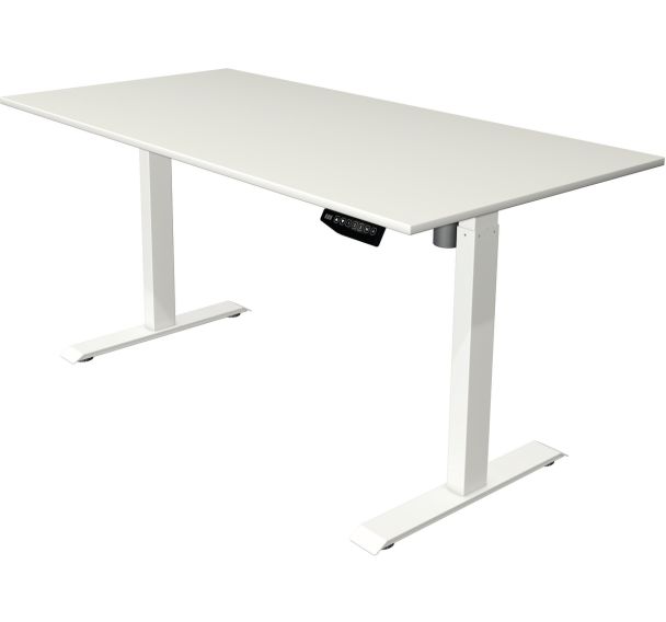 Bureau réglable Move 1 - Piètement blanc - 160x80 cm - Kerkmann