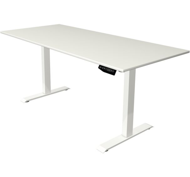 Bureau réglable Move 1 - Piètement blanc - 180x80 cm - Kerkmann