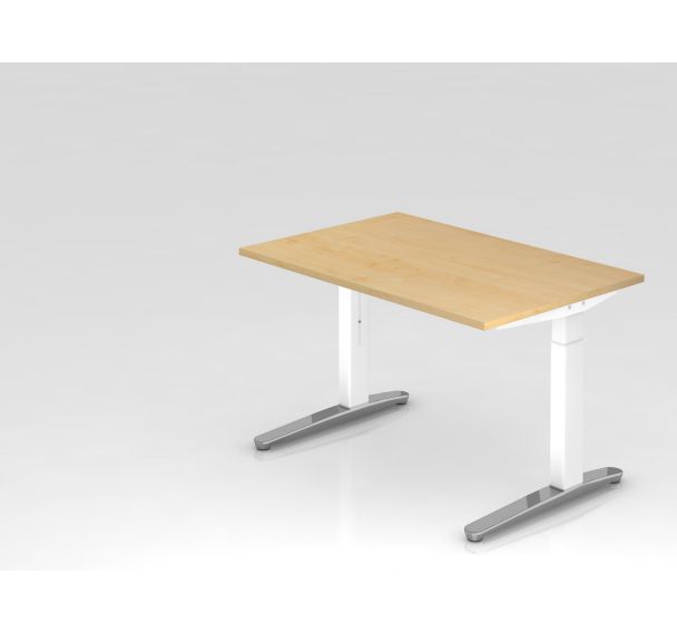 Bureau série XB - Pied blanc brillant - 120x80 cm - Hammerbacher