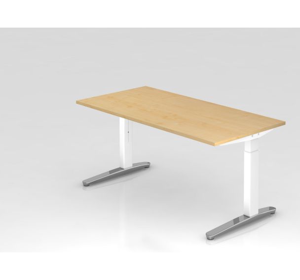 Bureau série XB - Pied blanc brillant - 160x80 cm - Hammerbacher