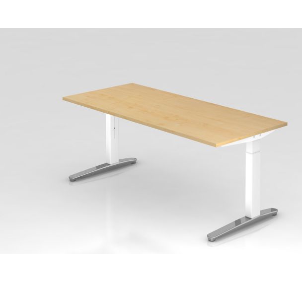 Bureau série XB - Pied blanc brillant - 180x80 cm - Hammerbacher