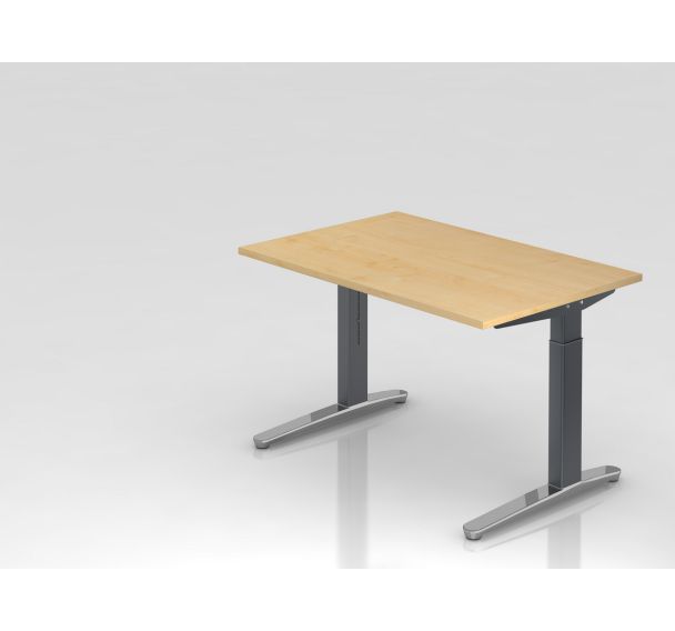 Bureau série XB - Pied graphite brillant - 120x80 cm - Hammerbacher