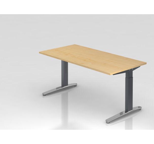 Bureau série XB - Pied graphite brillant - 160x80 cm - Hammerbacher