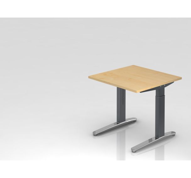 Bureau série XB - Pied graphite brillant - 80x80 cm - Hammerbacher