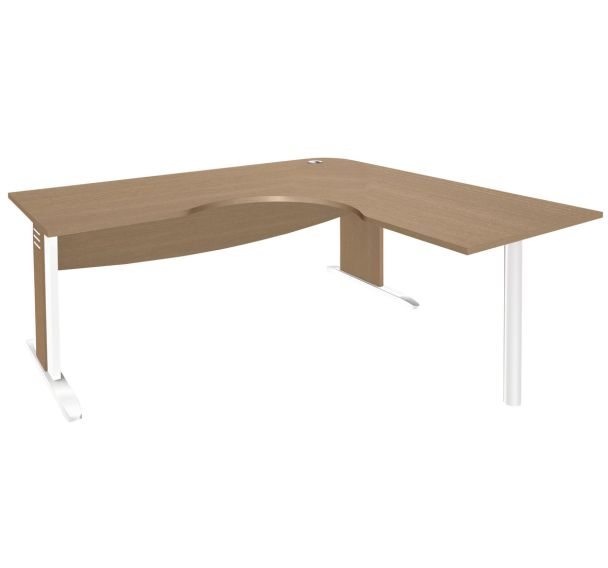 Bureau symétrique 90° Quatuor piètement L bois - Manutan Expert