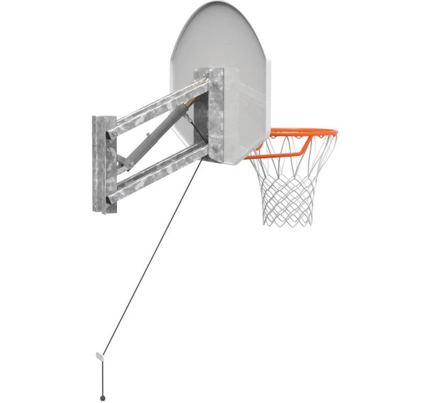 But basket mural ext galva demi-lune Hréglable à gaz