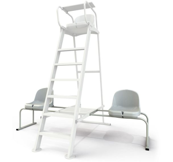 Chaises laterales de joueurs de tennis en aluminium