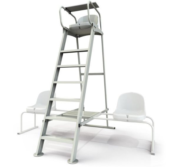 Chaise d'arbitre tennis en aluminium