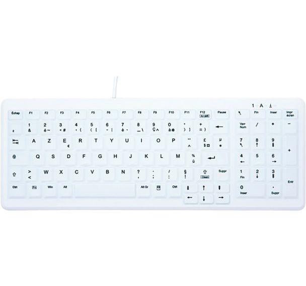 CHERRY Clavier AK-C7000 USB IP65 blanc (FR)