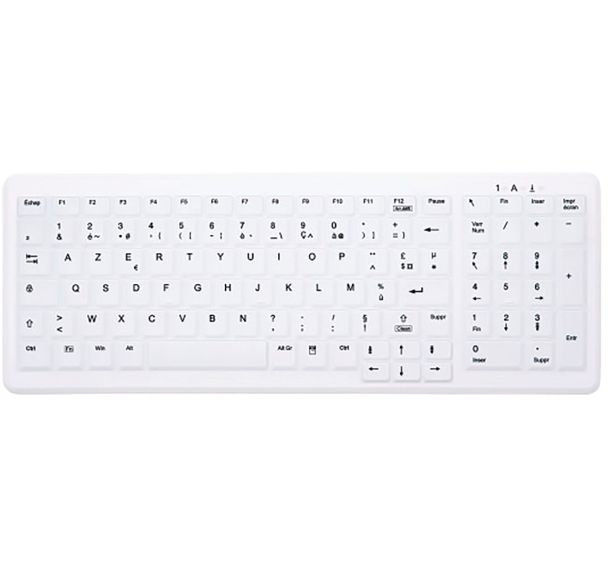 CHERRY Clavier AK-C7000 USB IP68 blanc (FR)