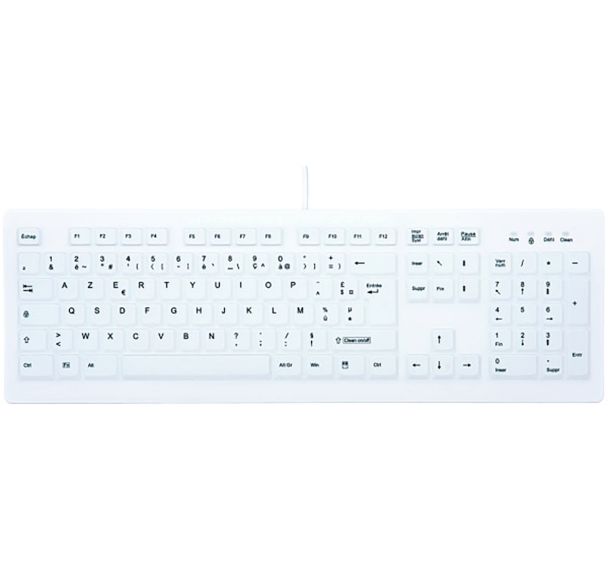 CHERRY Clavier AK-C8100 USB IP65 blanc (FR)